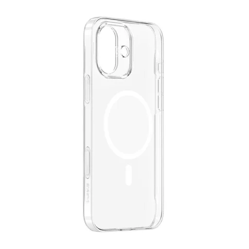 Baseus Crystal Mágneses Tok iPhone 16 TouchButton (átlátszó) - 1