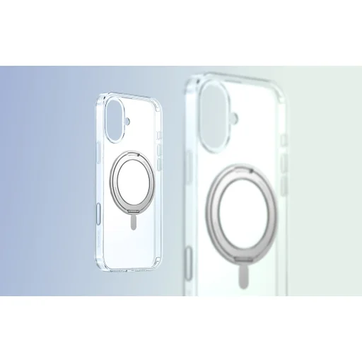 Baseus SkyRing 360 Mágneses Tok Állvánnyal iPhone 16 (átlátszó) tok - 4