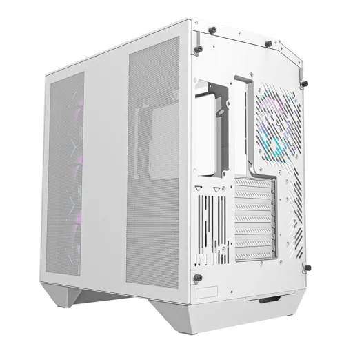 Darkflash DY470 számítógép ház (fehér) + 4 ventilátor + GPU tartó - 7