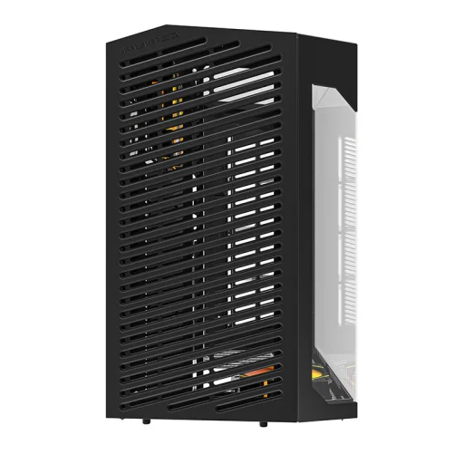 Darkflash DY470 számítógépház (fekete) + 4 ventilátor + GPU tartó - 7