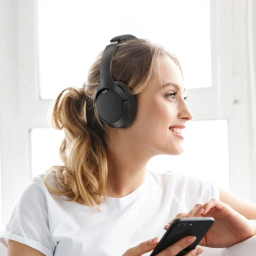 Acefast H6 ANC Vezeték nélküli Bluetooth 5.3 IPX4 Fülre Illeszkedő Fejhallgató - Fekete - 6