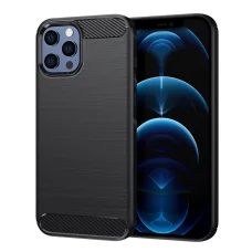  Techsuit - Karbon Szilikon - iPhone 12 Pro Max - Fekete tok