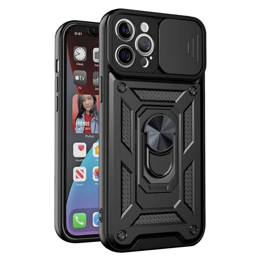  Techsuit - CamShield sorozat - iPhone 12 Pro Max - Fekete tok - 1