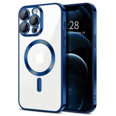  Techsuit - Luxus Kristály MagSafe - iPhone 12 Pro Max - Mélykék tok