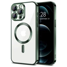  Techsuit - Luxus Kristály MagSafe - iPhone 12 Pro Max - Mélyzöld tok