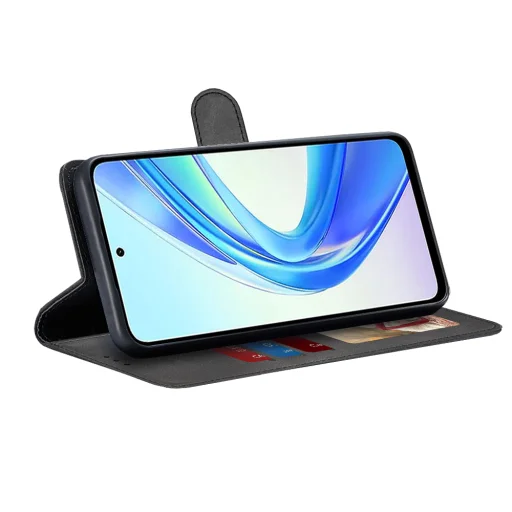  Techsuit - Napló Füzet - Honor X7b / X7b 5G / 90 SMART - Fekete tok - 2