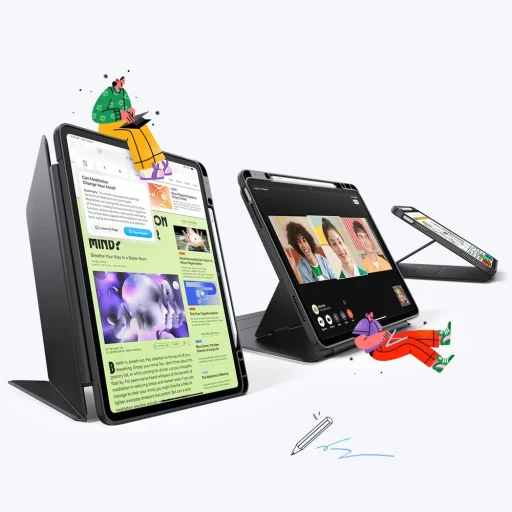 ESR Flip Hybrid iPad Air 13” 1 / 2 / 2024-2025 fekete tok - 2