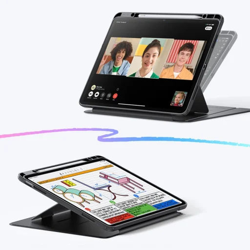 ESR Flip Hybrid iPad Air 13” 1 / 2 / 2024-2025 fekete tok - 3