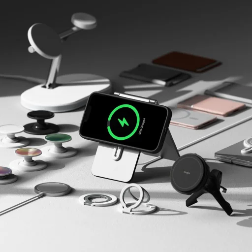  Ringke - Szilikon Mágneses MagSafe - iPhone 16e/17e  - Fekete tok - 6