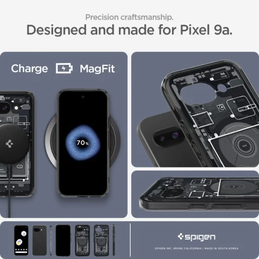  Google Pixel 9a Fekete Spigen Ultra Hybrid Mag Magsafe Zero One tok - 14