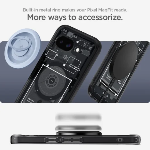  Google Pixel 9a Fekete Spigen Ultra Hybrid Mag Magsafe Zero One tok - 11