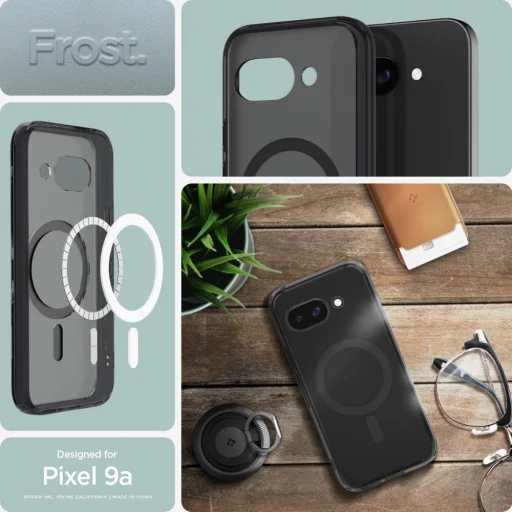 Spigen Ultra Hybrid Mag Magsafe Google Pixel 9A Mrazivý Čierny obal - 9