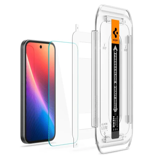 Edzett üveg Spigen Glas.tr „ez Fit” 2 darabos Google Pixel 9A átlátszó üvegfólia - 8