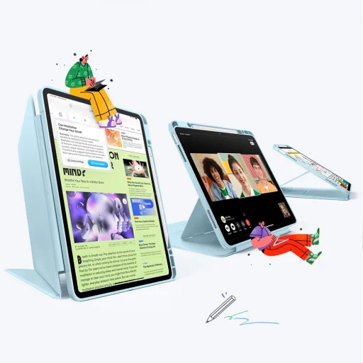 ESR Flip Hybrid iPad Air 13” 1 / 2 / 2024-2025 Égkék tok - 2