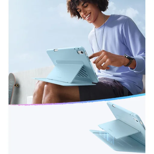 ESR Flip Hybrid iPad Air 13” 1 / 2 / 2024-2025 Égkék tok - 7