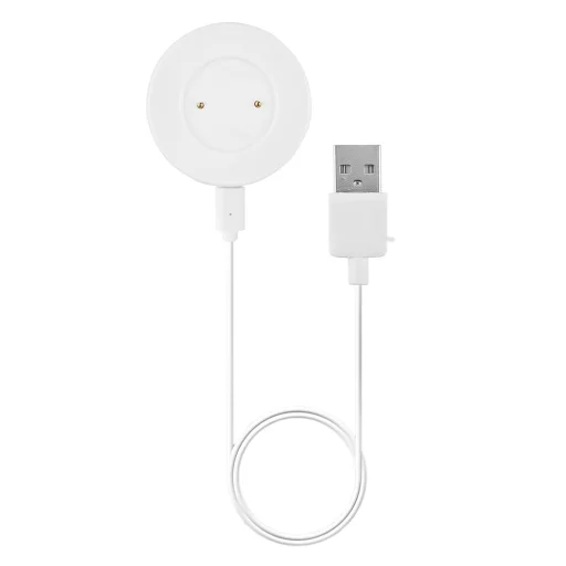 Techsuit - Okosóra Vezeték Nélküli Töltőkábel (THC3) - Honor Watch 5 / GS4 / 4 / GS3 számára, USB - Fehér - 1