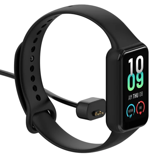 Techsuit - Okosóra Vezeték nélküli Töltőkábel (THA5) - Amazfit Band 7-hez - Fekete - 3