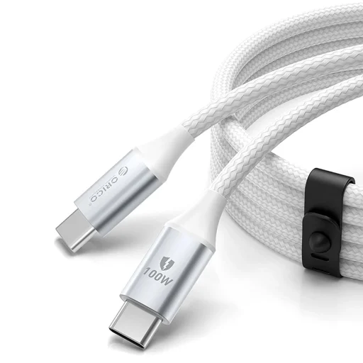 Orico CDX 100W 5A Power Delivery USB-C - USB-C 1m Kábel - Fehér - 1