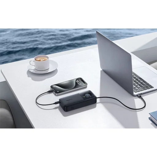 Baseus Free2Pull 20000mAh 65W powerbank + kábel (fekete) - 2