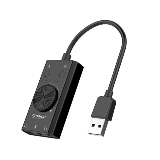 Orico SC2 Külső Multifunkciós Hangkártya USB-A-val - Fekete - 2
