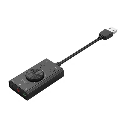 Orico SC2 Külső Multifunkciós Hangkártya USB-A-val - Fekete - 5