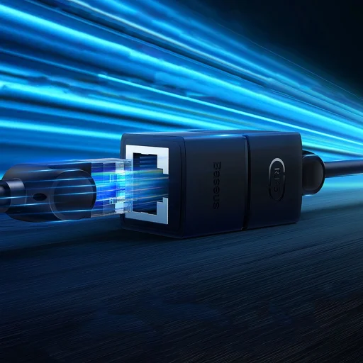 Baseus AirJoy Series Ethernet kábel csatlakozó RJ-45 2 db - fekete - 14