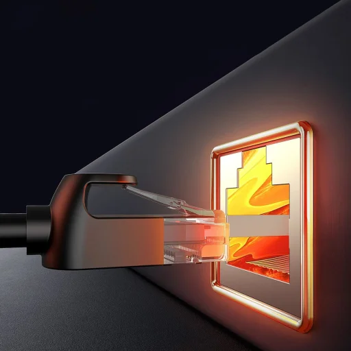 Baseus AirJoy Series Ethernet kábel csatlakozó RJ-45 2 db - fekete - 17