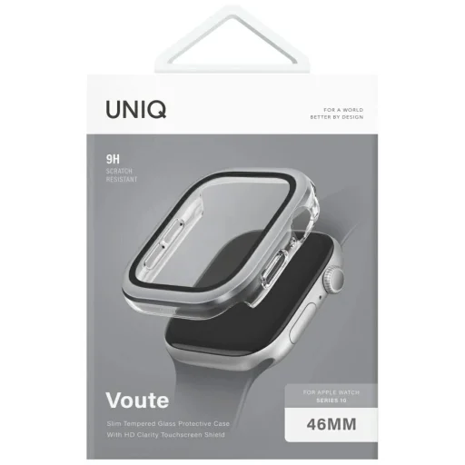 Uniq Voute üvegfólia tok Apple Watch 10 46 mm - ezüst - 5