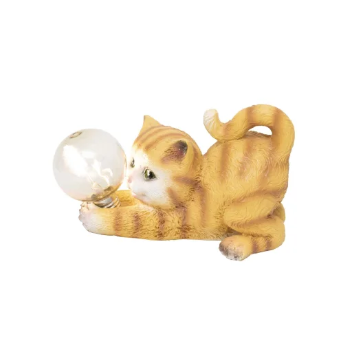 Home MX649M napelemes kerti lámpa, macska villanykörtével, 1 db melegfehér filament LED, 300 mAh akkumulátor, 625 g, műgyanta - 2