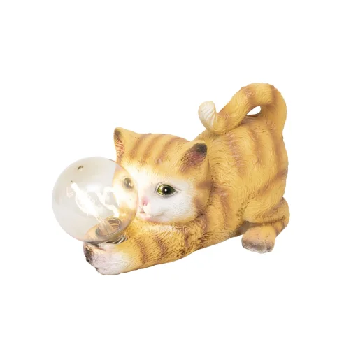 Home MX649M napelemes kerti lámpa, macska villanykörtével, 1 db melegfehér filament LED, 300 mAh akkumulátor, 625 g, műgyanta - 1