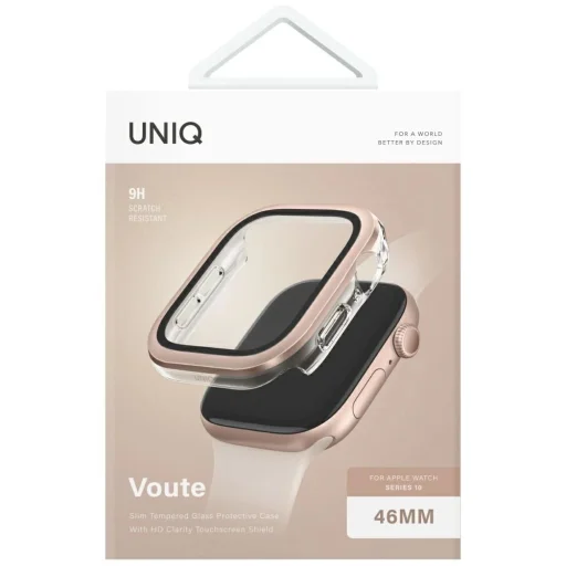 Uniq Voute üvegfólia Apple Watch 10 46mm - Rózsaarany - 5