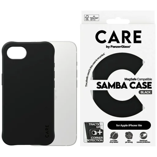 CARE by PanzerGlass Fashion MagSafe iPhone 16e tok - Fekete - 1