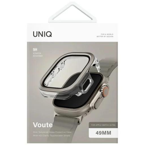 Uniq Voute tok edzett üveggel Apple Watch Ultra 49 mm - ezüst tok - 5
