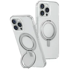 Uniq Swivix 360 fokban forgatható kitámasztós tok iPhone 16 Pro Max - Átlátszó tok