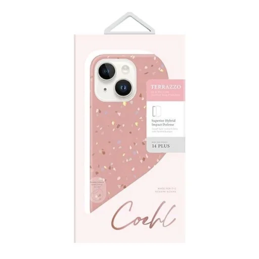 Uniq Coehl Terrazzo tok iPhone 14 Plus - pink - 5