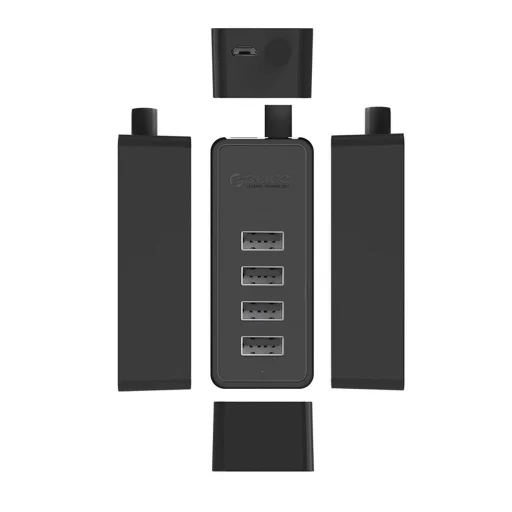 Hub Orico W5P-U2-030 4x USB-A 2.0 30cm - fekete - 3