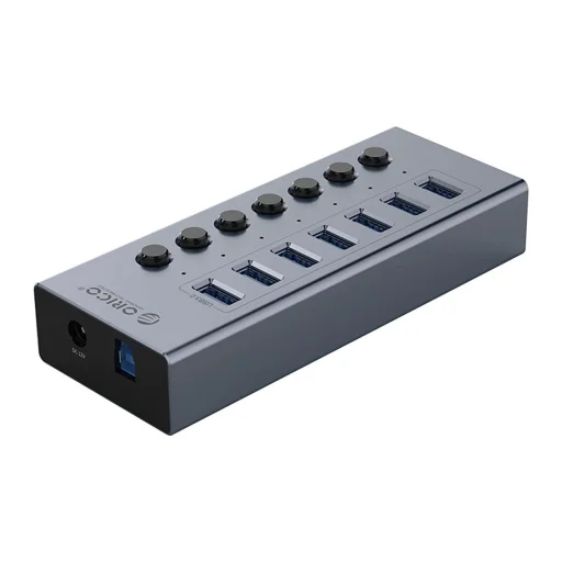 Orico BT2U3-7AB Hub 7x USB-A 3.0 with switches - gray - 2