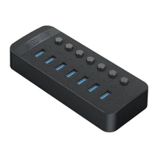 Orico CT2U3-7AB 7x USB-A 3.0 Hub kapcsolókkal - Fekete