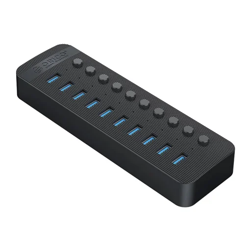 Orico CT2U3-10AB 10x USB-A 3.0 Hub kapcsolókkal - Fekete - 2