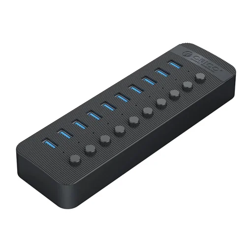 Orico CT2U3-10AB 10x USB-A 3.0 Hub kapcsolókkal - Fekete - 1