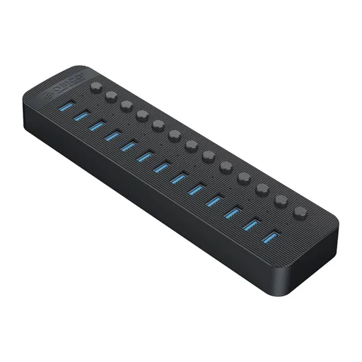 Orico CT2U3-13AB 13x USB-A 3.0 Hub kapcsolókkal - Fekete - 1