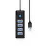 Orico PW4U-U3 USB-A / 4x USB-A 3.0 HUB - fekete thumbnail