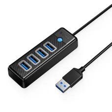 Orico PW4U-U3 USB-A / 4x USB-A 3.0 HUB - fekete