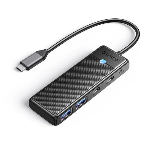 Hub USB-C Orico PAPW2AC-C3 dokkoló állomás 2x USB-A 3.0 + 2x USB-C 3.0 - fekete - 1
