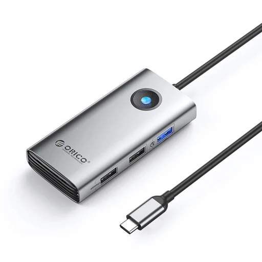 Orico PW11-5P USB-C Hub Dokkoló Állomás 1x USB-A 3.0 + 2x USB-A 2.0 + 1x USB-C PD + 1x HDMI - Szürke - 1