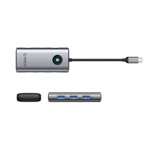 Orico PW11-6P USB-C Hub Dokkoló Állomás 3x USB-A 3.0 + 1x USB-C 2.0 + 1x HDMI - Szürke - 2