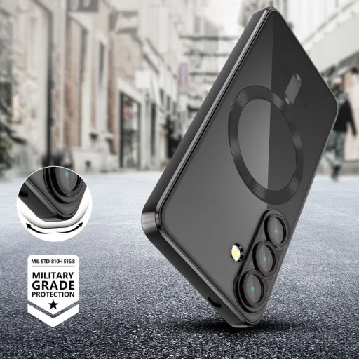 Tech-protect Magflex Magsafe Galaxy A26 5G csillogó fekete tok - 2