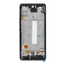 LCD kijelző SAMSUNG A53 A536 HARD OLED kerettel fekete,