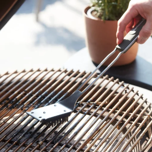 Barbecook BC-ACC-7027 army stílusú kétfunkciós tisztítókefe, rozsdamentes acél, khaki zöld nyél - 2