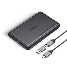 Orico DDL25-C3 2.5" HDD/SSD USB-C 5Gb/s Merevlemez Ház - Fekete